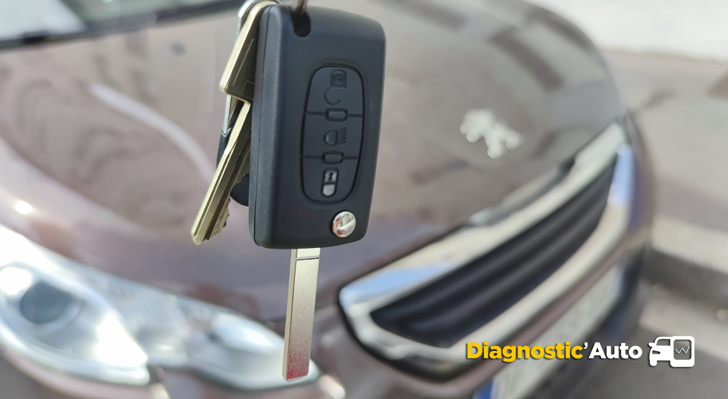 Coque de clé Peugeot 208,308 3 boutons. Réparez votre clé plip Peugeot